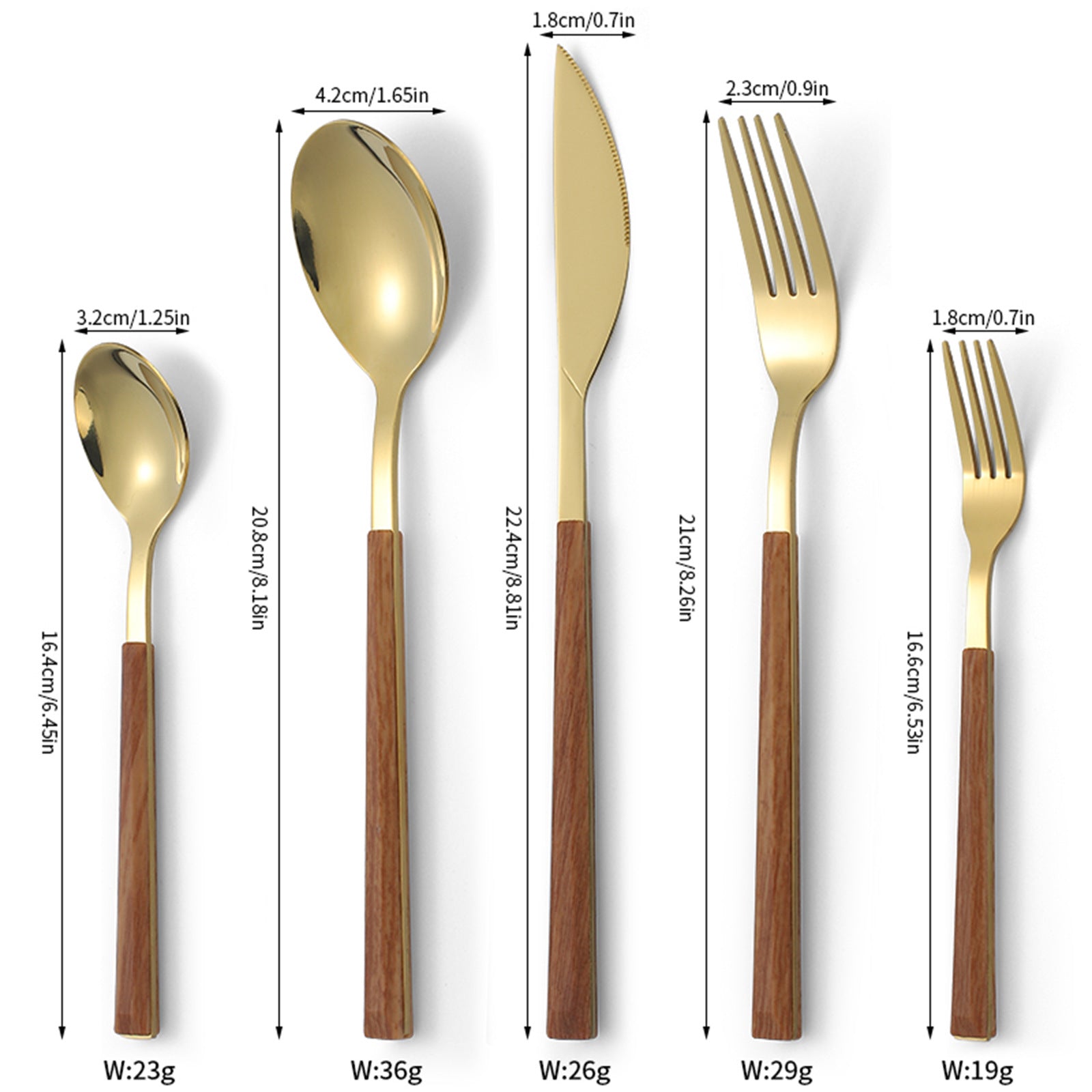 Stainless Steel Cutlery With Wooden Handle