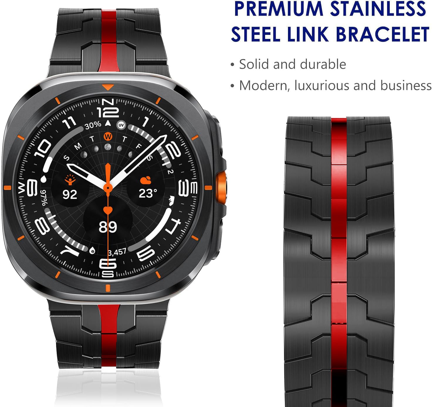 Stainless Steel Metal Watch Band for Galaxy Watch 7Ultra/8Ultra