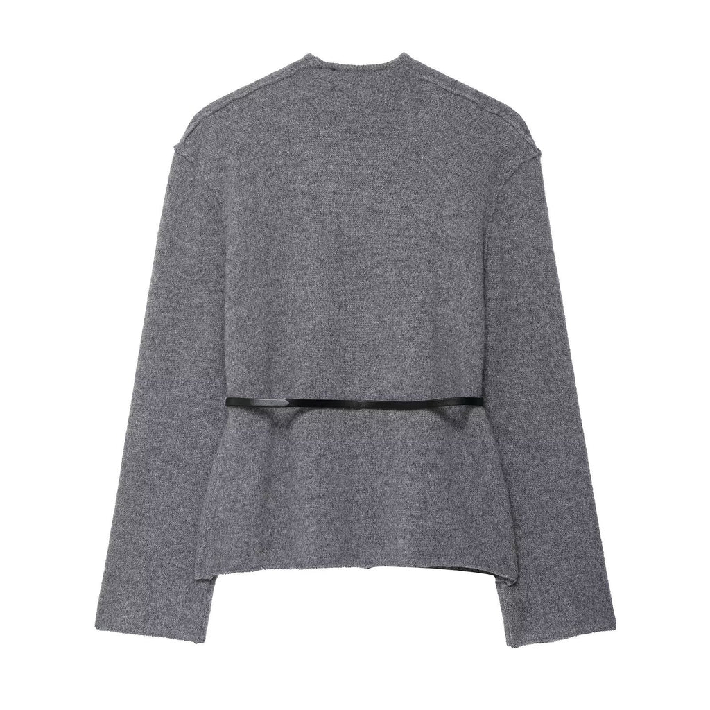 V-neck with waistband jacket