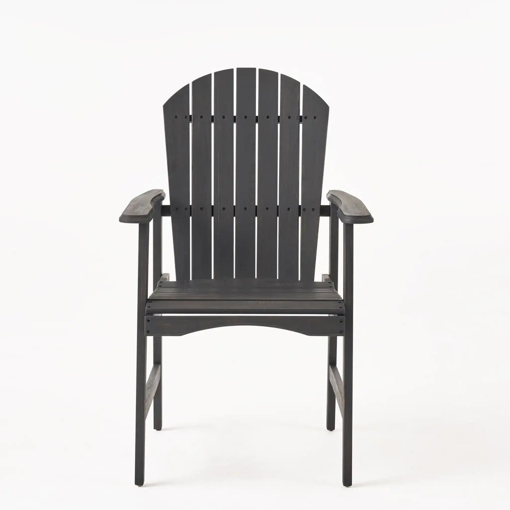 Outdoor Weather Resistant Acacia Wood Adirondack Dining Chairs (Set of 2)