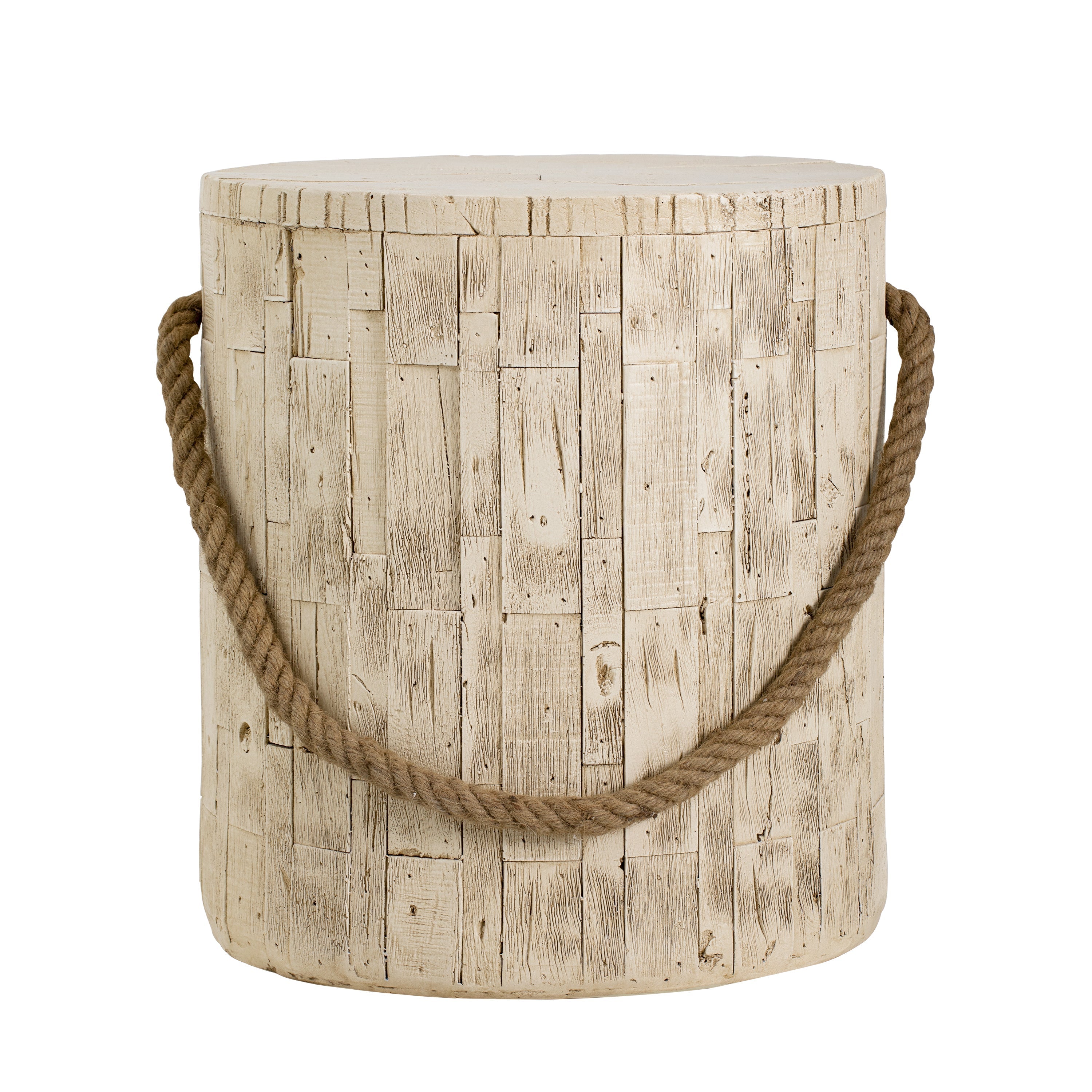 Outdoor Wood Grain Rustic MGO Side Table with Realistic Wood Vibe