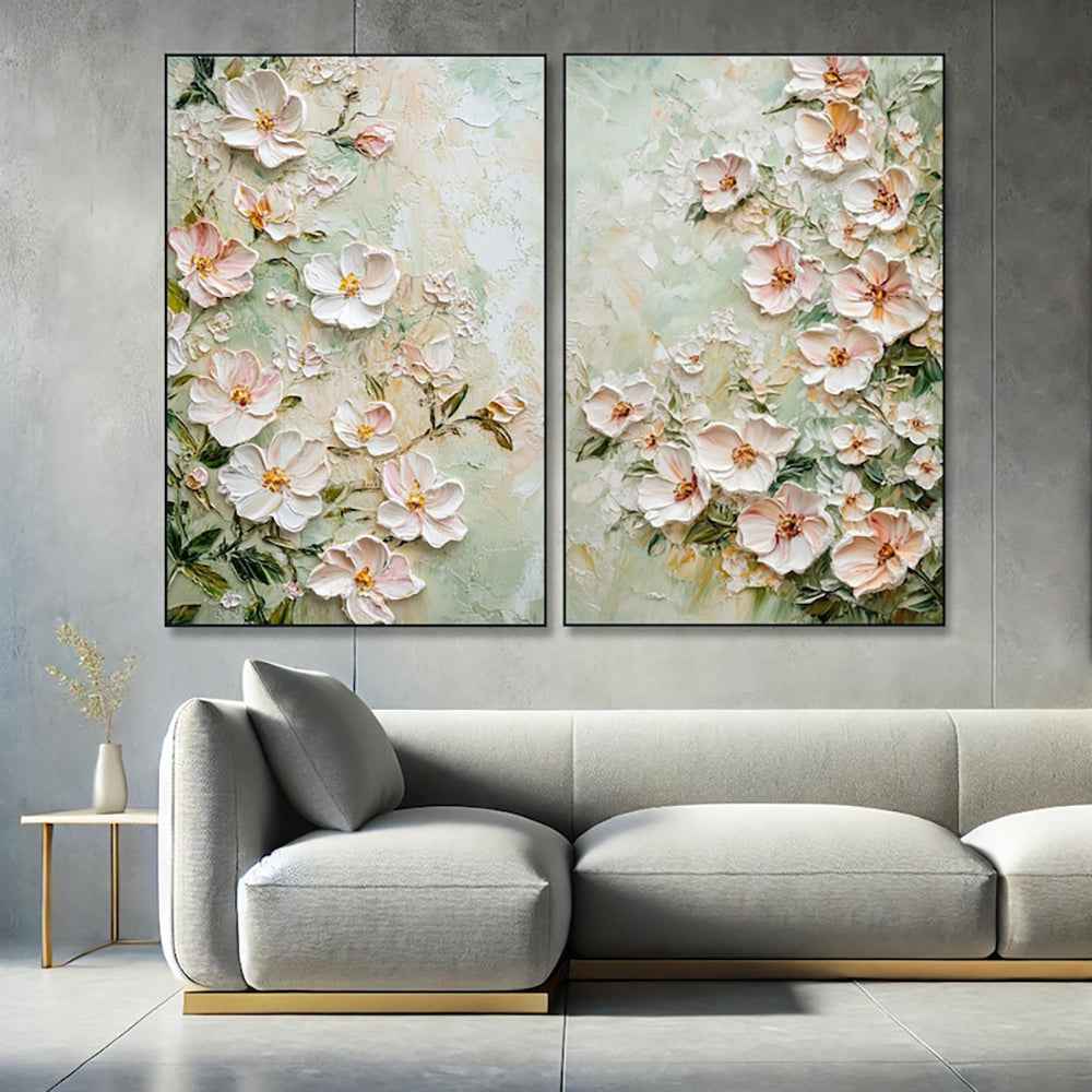 Handmade Oil Painting Canvas Wall Art Decoration 3D Texture Flowers Modern Abstract For Home Room Decor Internet Celebrity Style Rolled Frameless Unstretched Painting