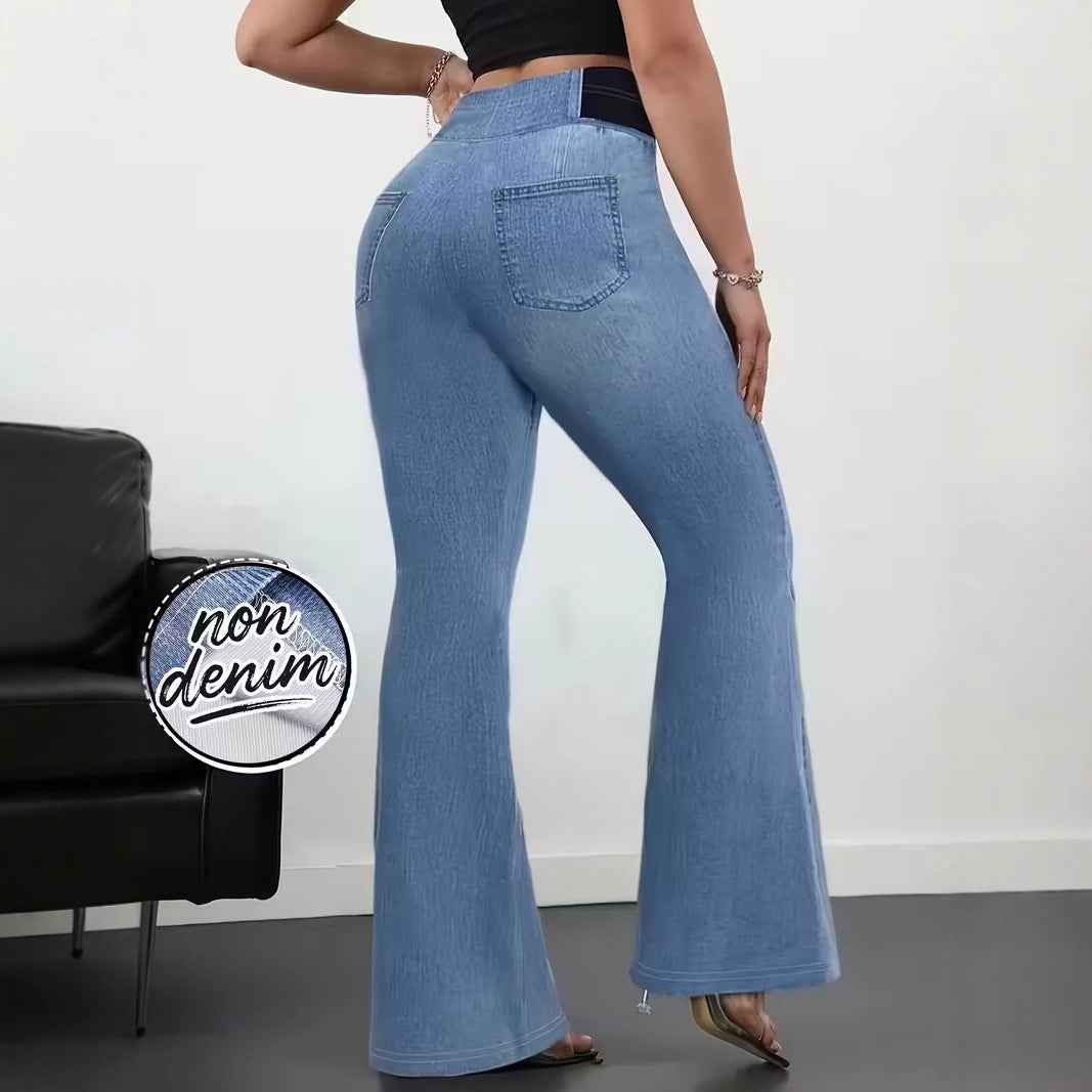 Womens Elastic Waist Slim-Fit Pants Womens Apparel