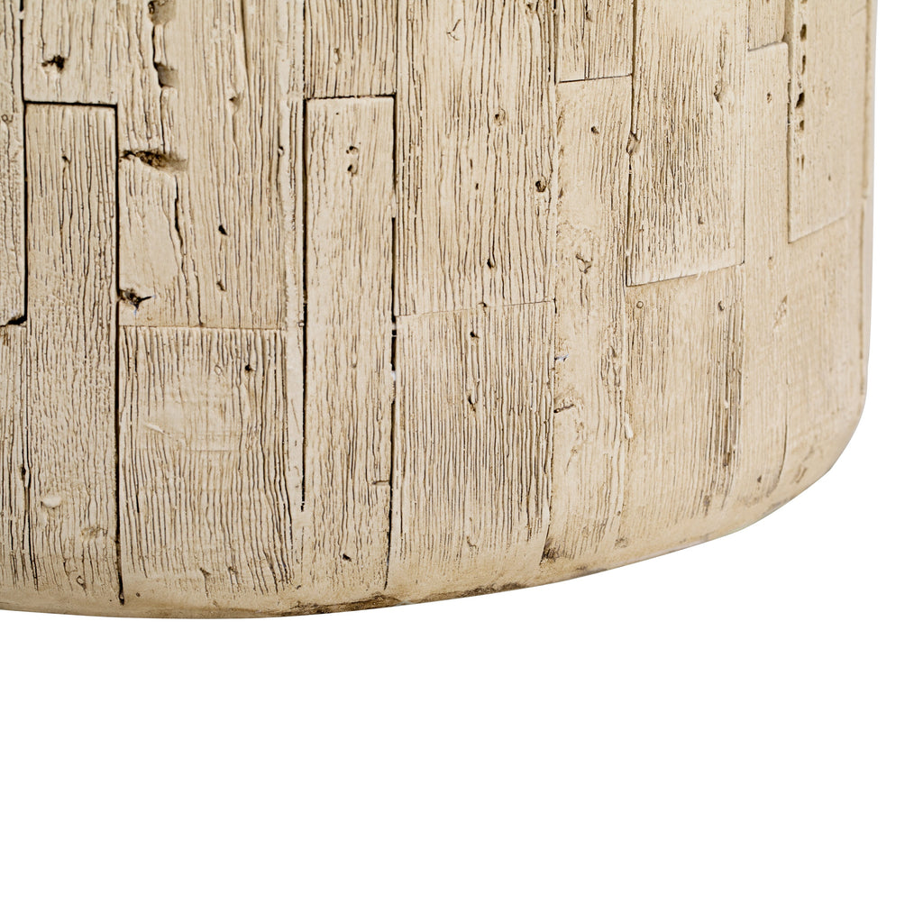Outdoor Wood Grain Rustic MGO Side Table with Realistic Wood Vibe