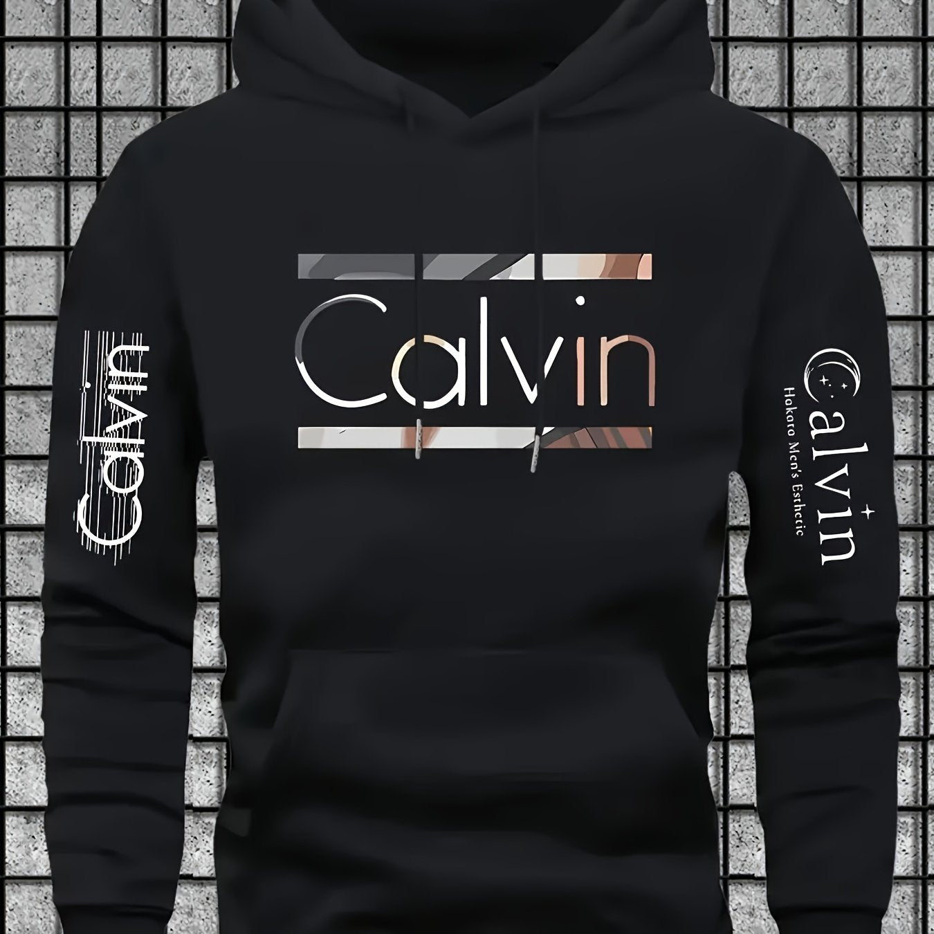 Mens Casual Versatile Hoodie Gal Letter Print