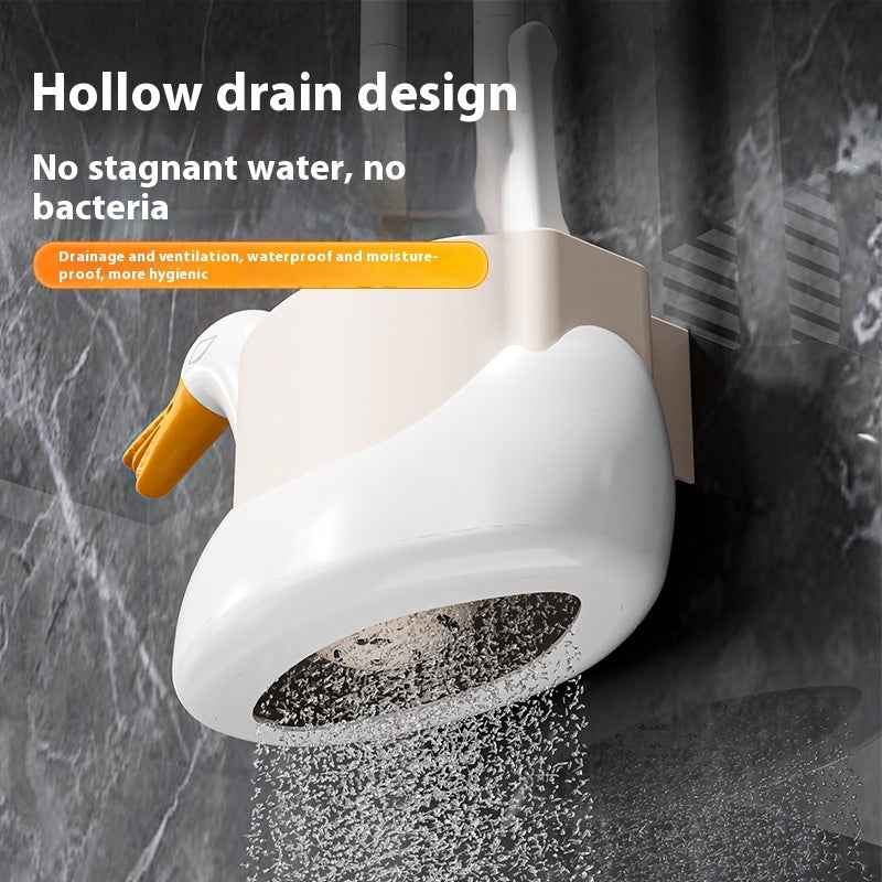 Three-in-one Toilet Brush Wall-mounted Household Light Luxury No Dead Angle Bathroom Gap Brush Multifunctional Cleaning Suit