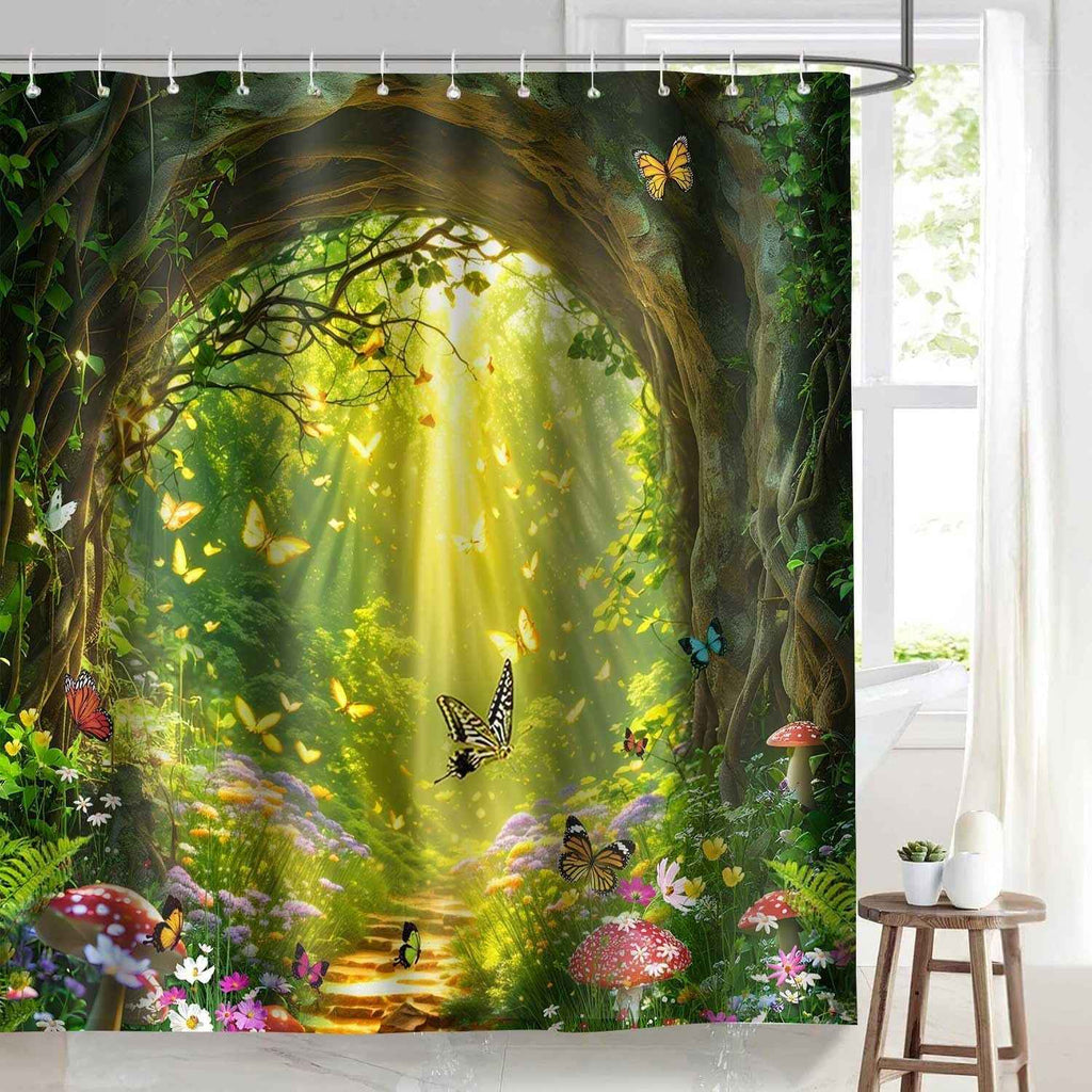 Shower Curtain Digital Printing Bathroom Waterproof Mildew-proof Partition Curtain