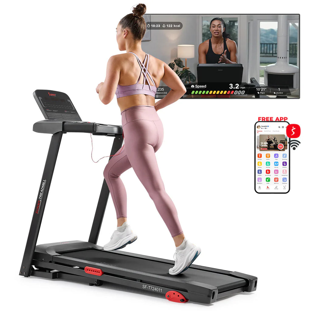 Active 300 Smart Manual Incline Wi-Fi Treadmill by Sunny Health & Fitness