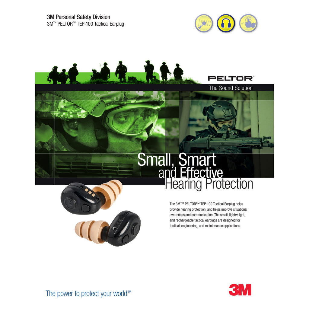 Peltor TEP-100 | Peltor Hearing Protection Tactical Earbuds