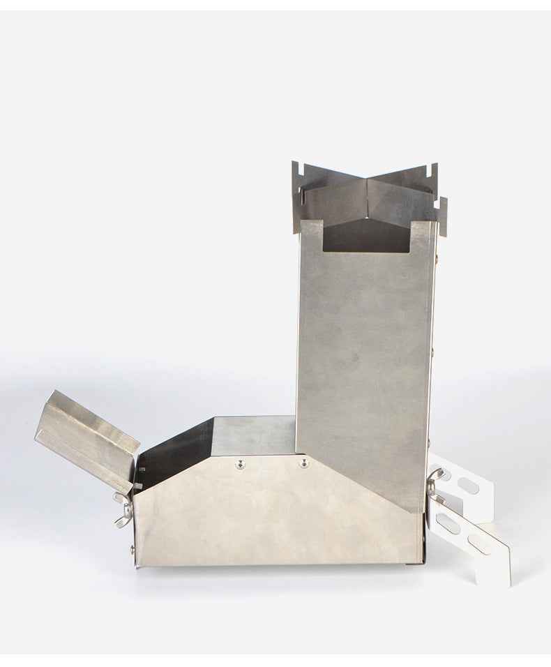 Outdoor stainless steel folding barbecue grill