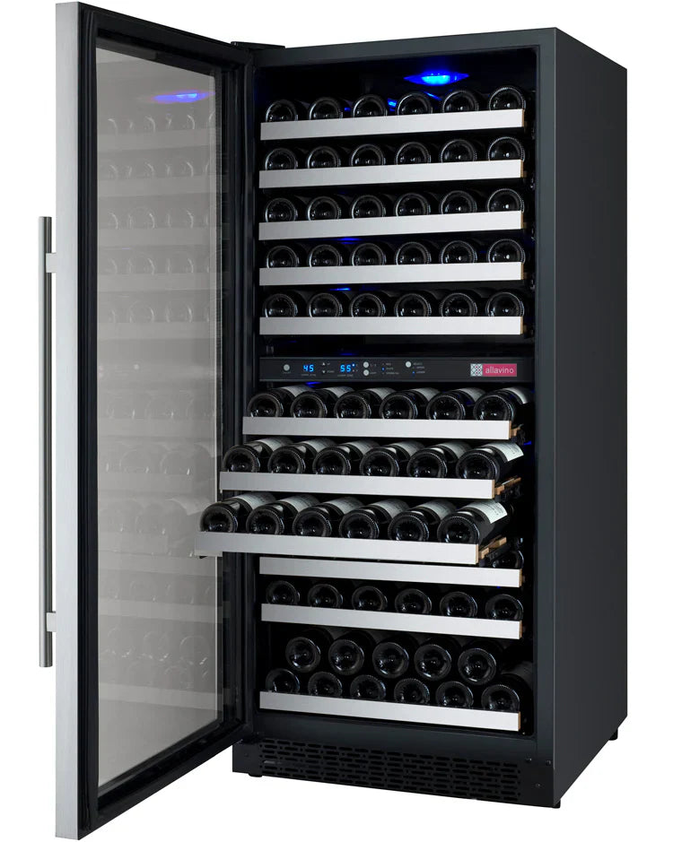 Allavino 24" Wide FlexCount II Tru-Vino 121 Bottle Dual Zone Stainless SteelWine Refrigerator