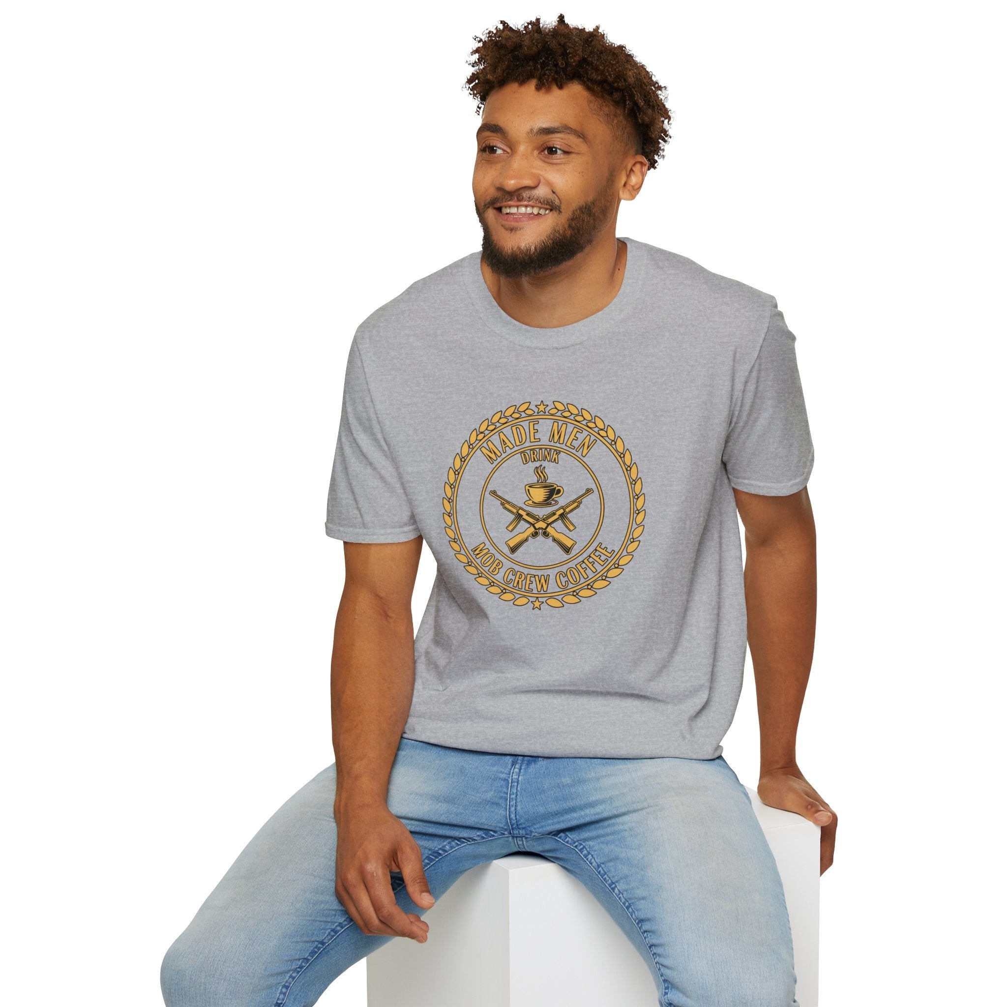Mob Crew Made Men Drink Mob Crew Coffee T-Shirt - Perfect for Coffee Lovers