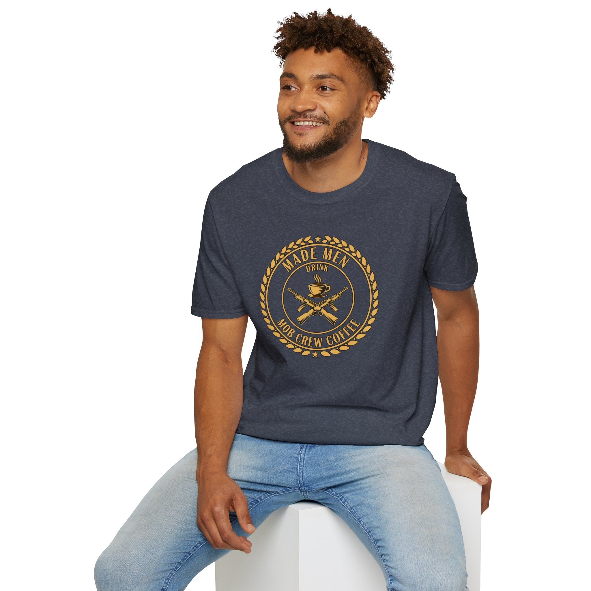 Mob Crew Made Men Drink Mob Crew Coffee T-Shirt - Perfect for Coffee Lovers