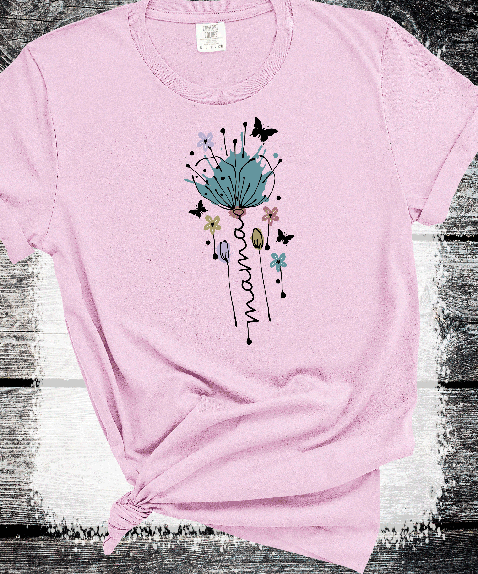 "MAMA in Bloom" Floral Graphic Tees for Beautiful Moms Gift