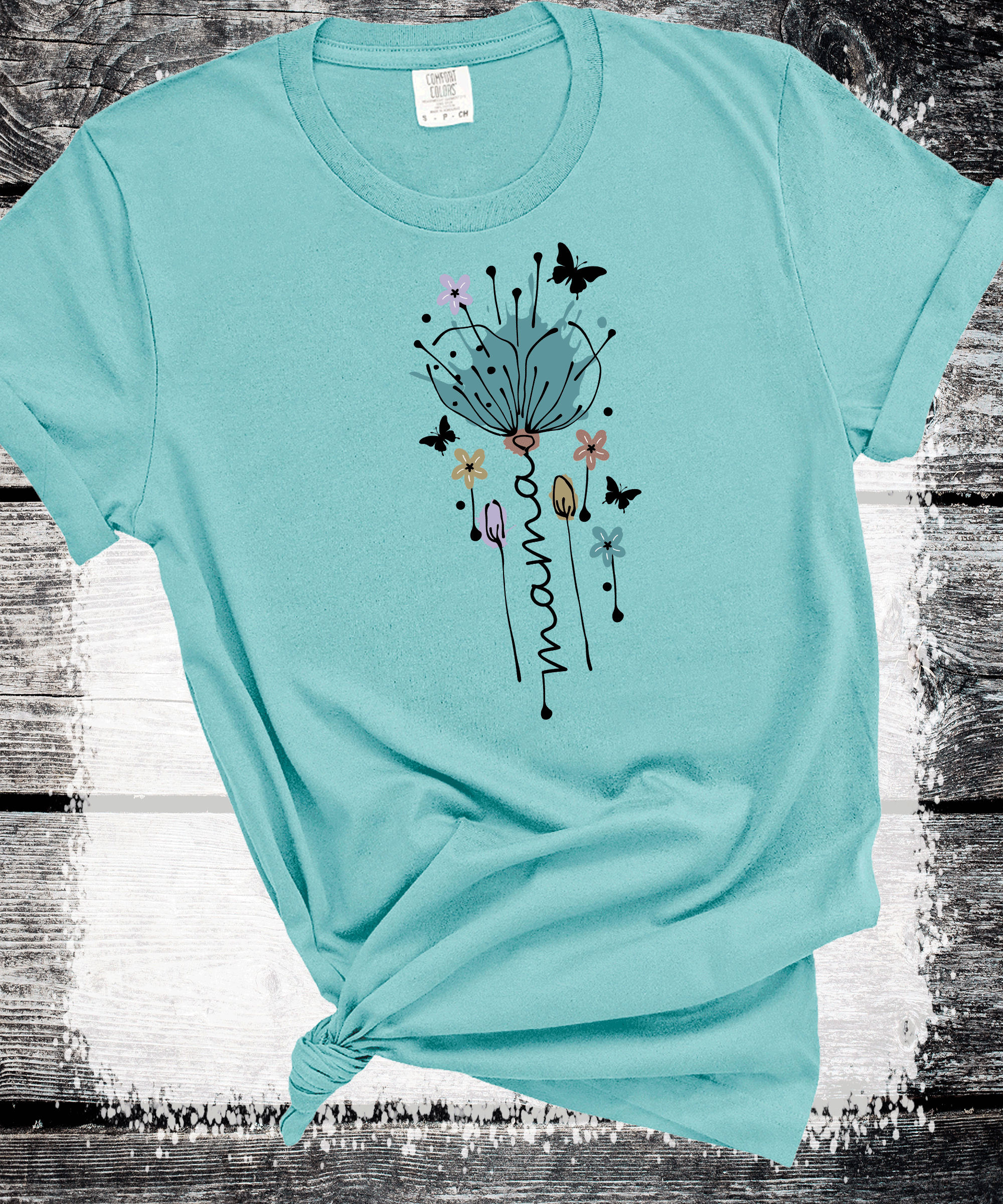 "MAMA in Bloom" Floral Graphic Tees for Beautiful Moms Gift