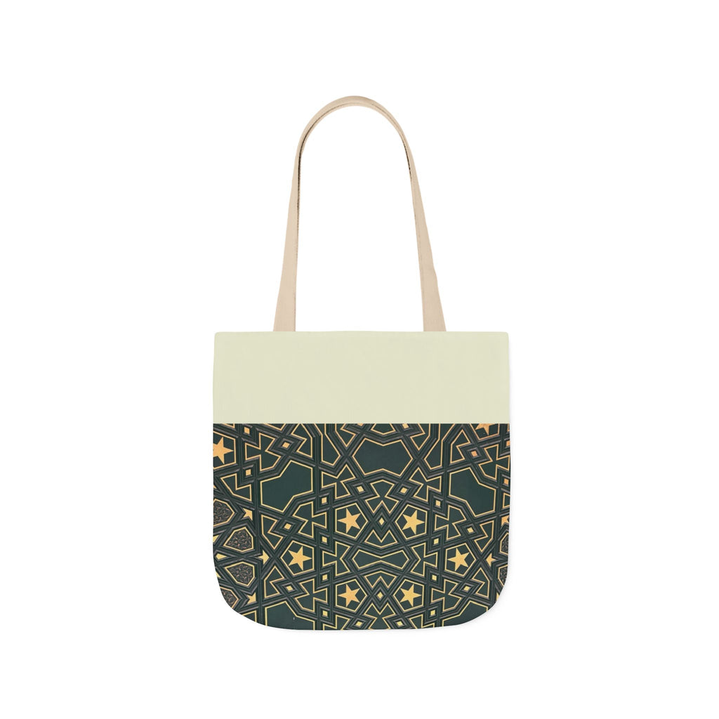 Masjid Al Haram Door Canvas Tote Bag, 2-Color Straps
