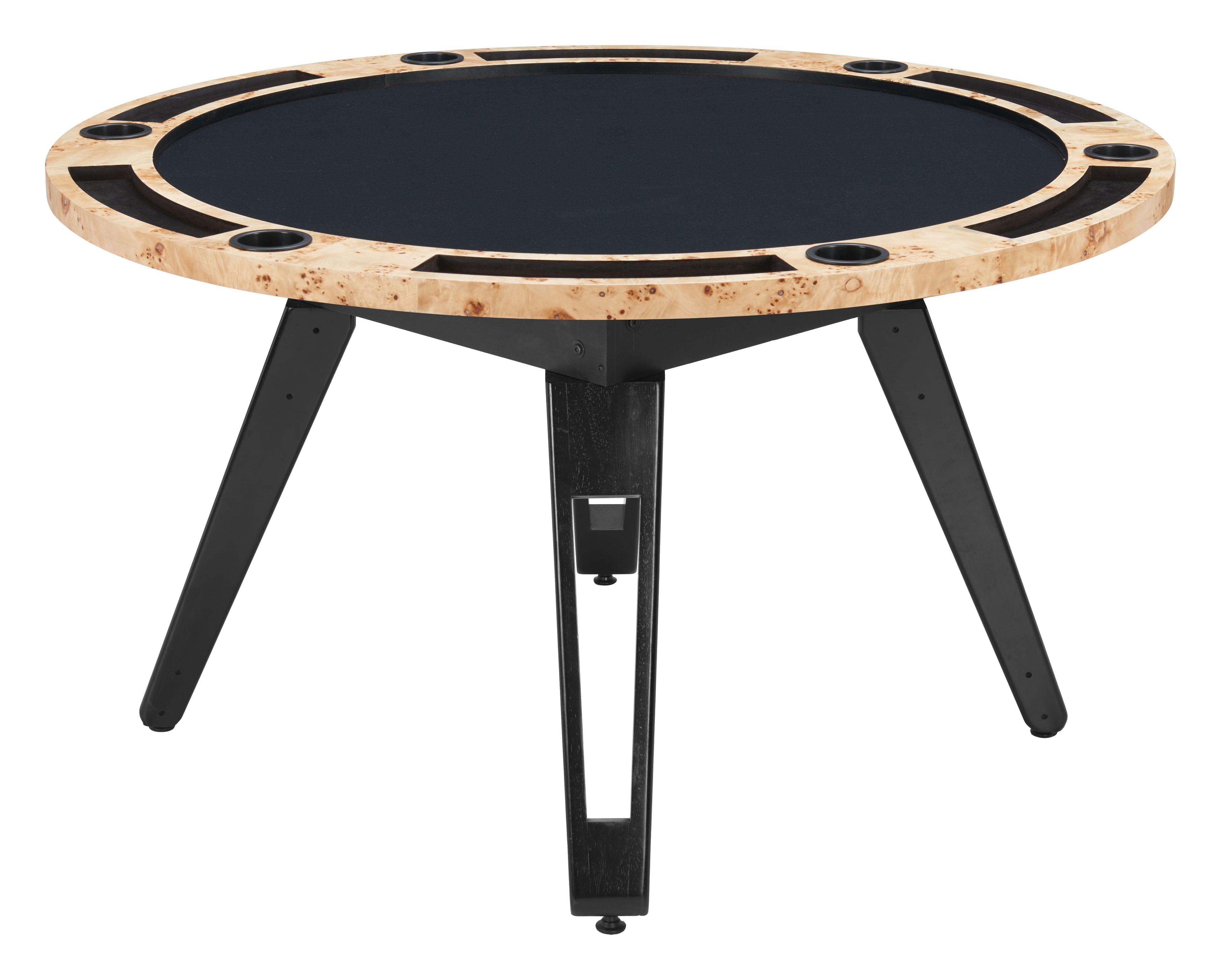 Zuo Mod Burl 2 in 1 Game Table - Poker Table and Dining Table Combo