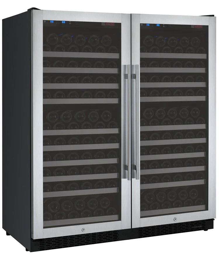 Allavino 47" Wide FlexCount II Tru-Vino 256 Bottle Stainless Steel Side-by-Side Wine Refrigerator