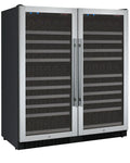 Allavino 47" Wide FlexCount II Tru-Vino 256 Bottle Stainless Steel Side-by-Side Wine Refrigerator