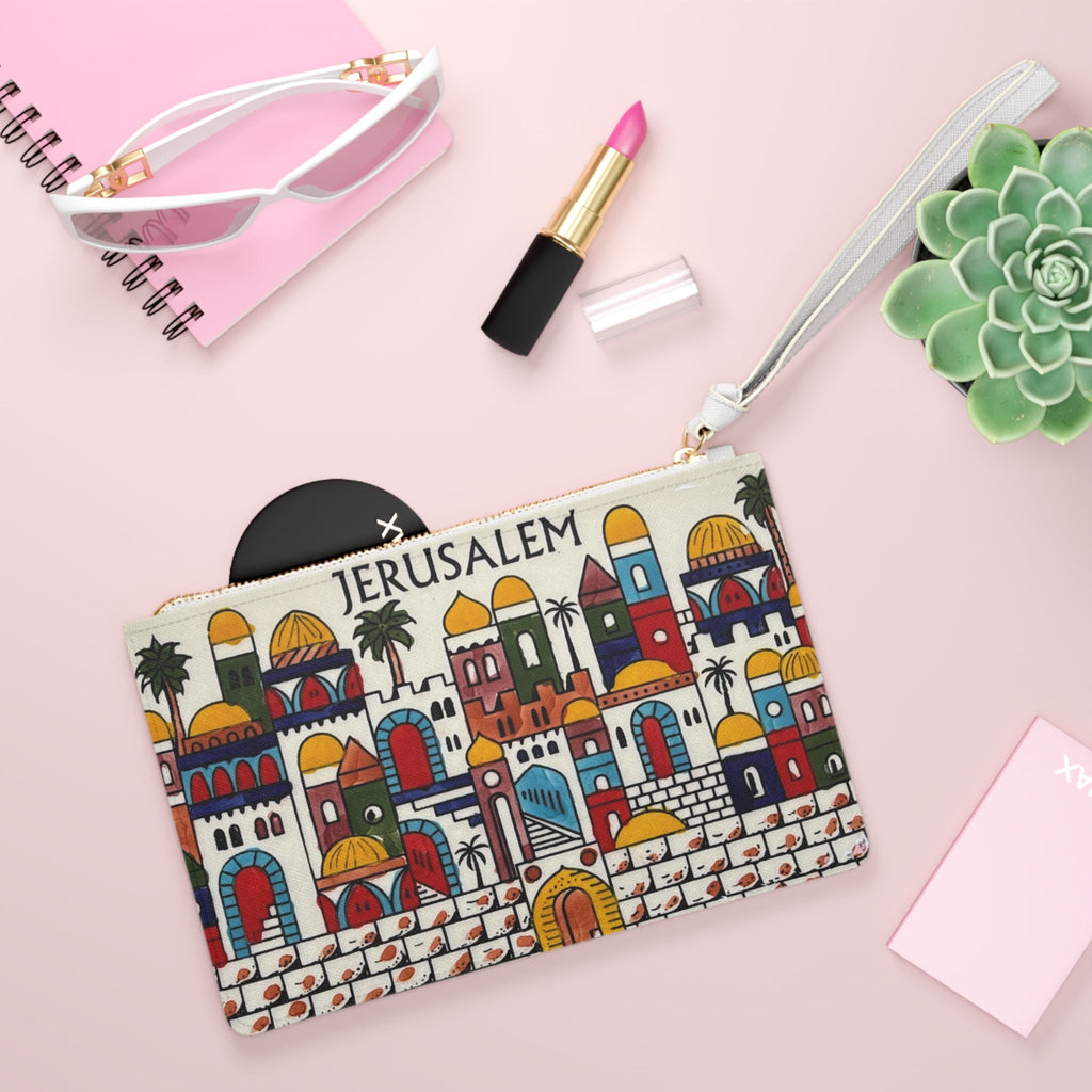 Large* Jerusalem City Themed Clutch Bag, Stylish Purse