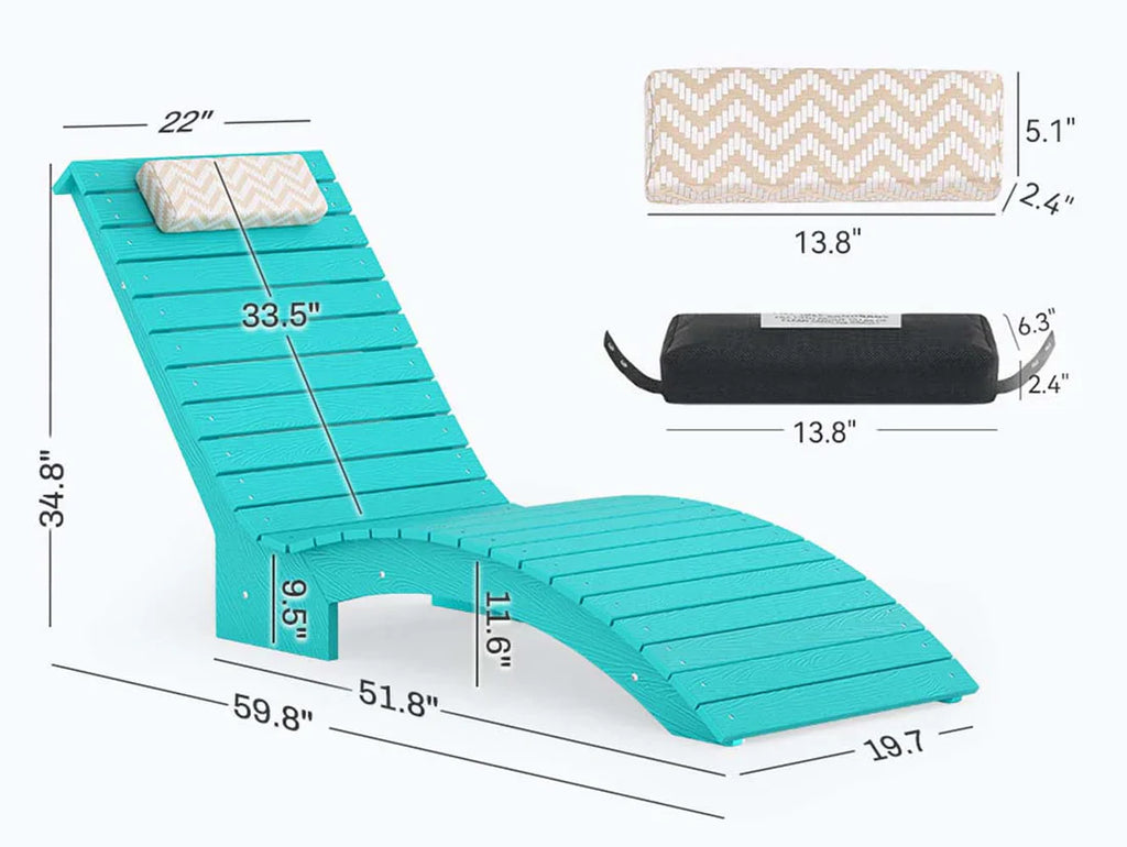 AquaCurve™ AquaWave In-Pool Chaise Lounge Chair and Table for Spacious Tanning Ledges