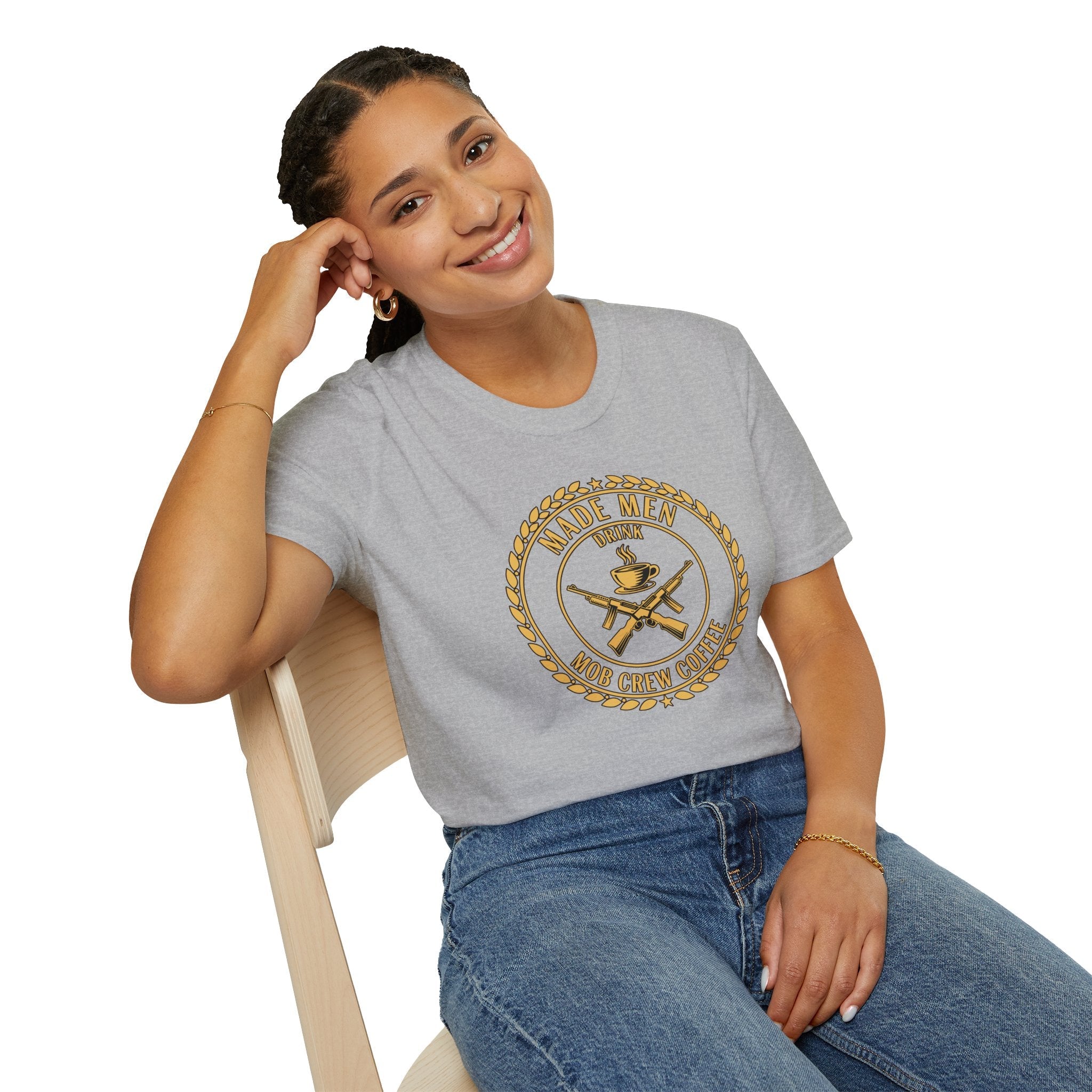 Mob Crew Made Men Drink Mob Crew Coffee T-Shirt - Perfect for Coffee Lovers