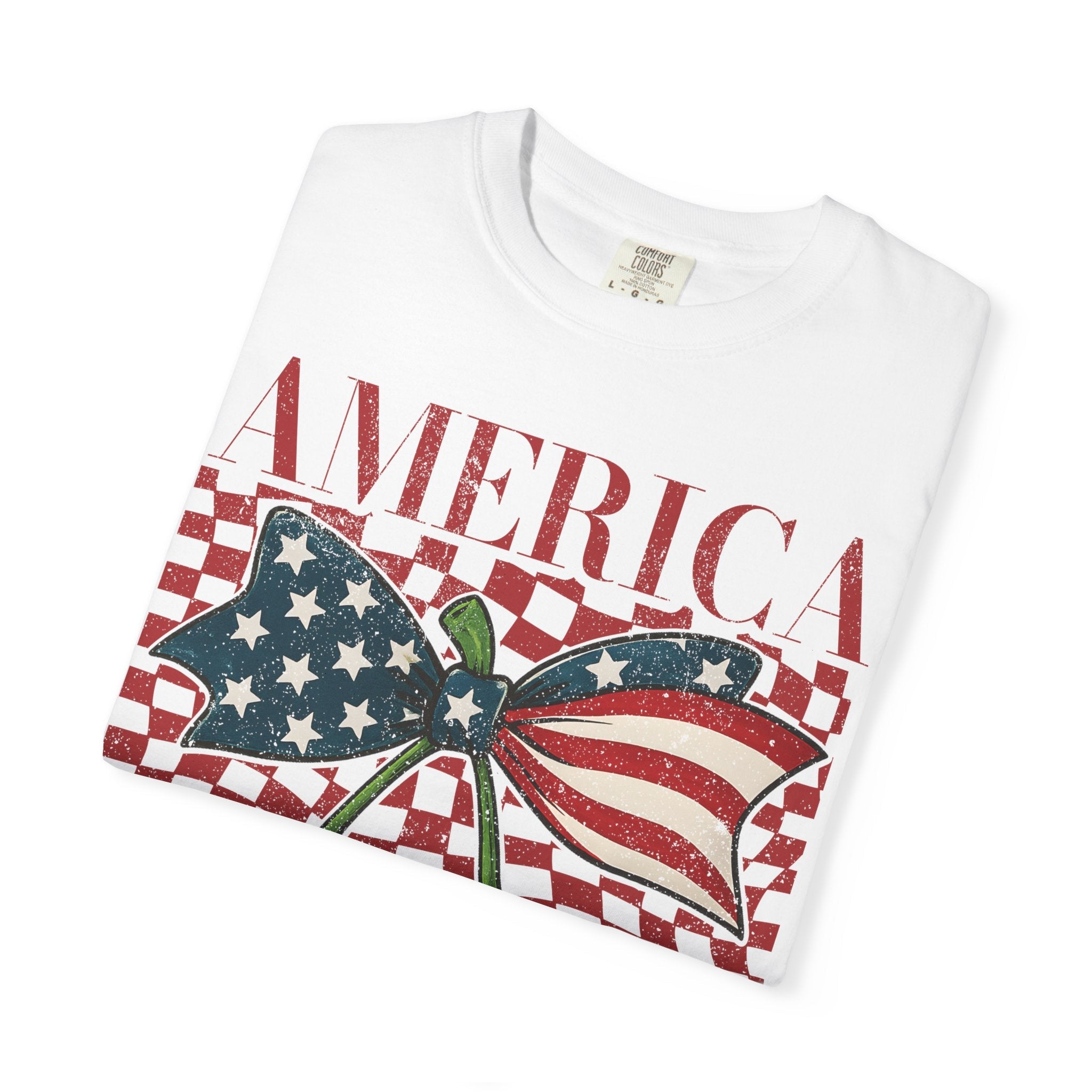 America Cherry Graphic T-Shirt | Garment-Dyed Vintage Americana Tee S–4XL