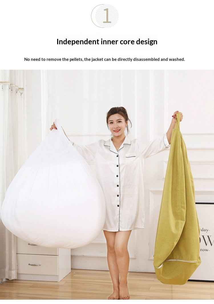 Cute Round Beanbag Plush Lazy Sofa For The Study Perfect For One Person