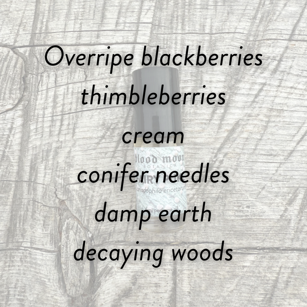 Fairy Puke Perfume Oil - Thimbleberry, Cream, Conifer, Earth