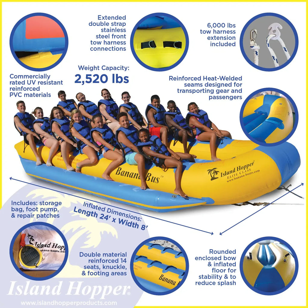 Island Hopper Banana Bus “Elite Class” 14 Passenger Heavy Commercial
