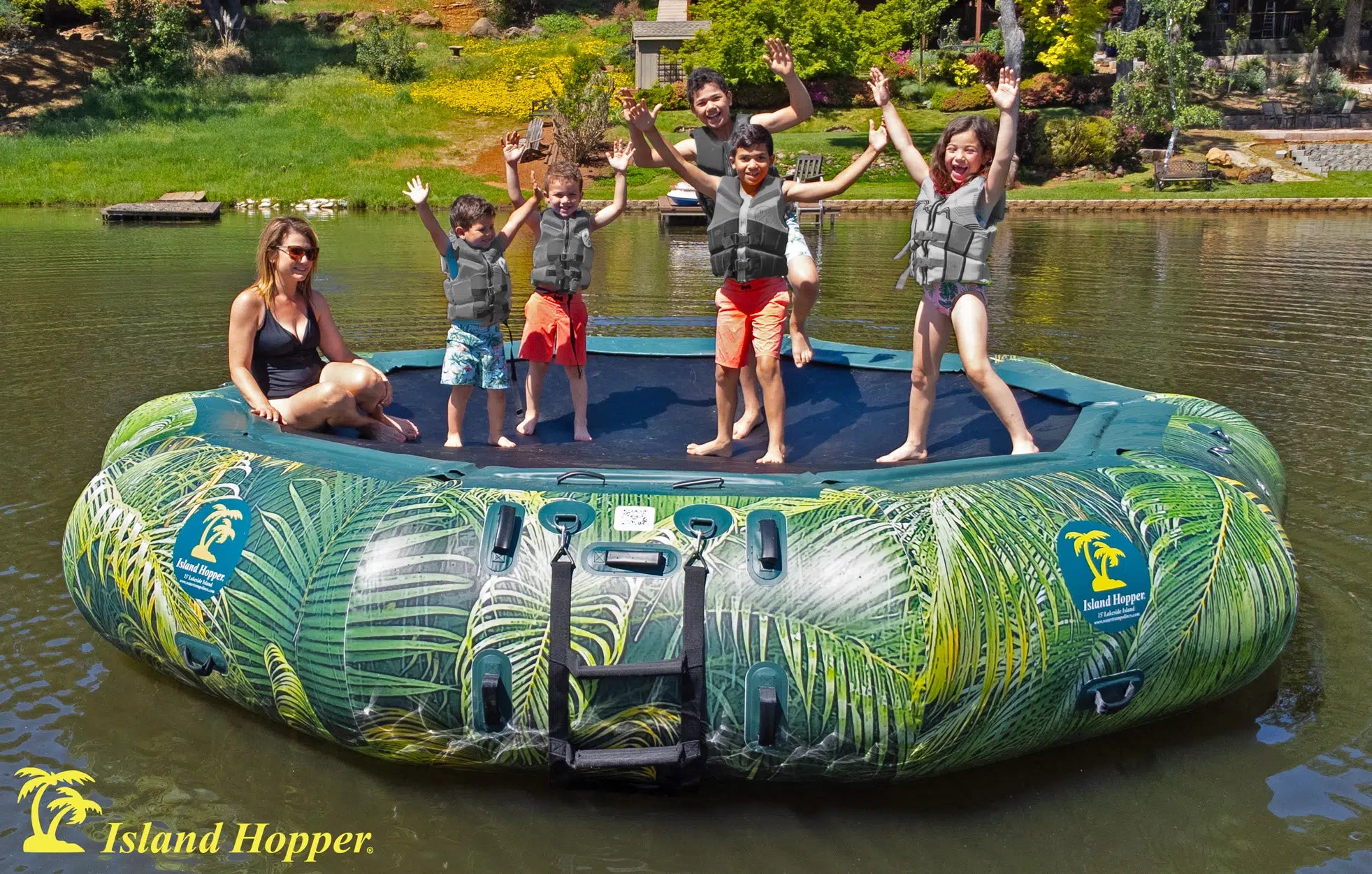Island Hopper 15’ Water Bouncer Lakeside Graphics Series