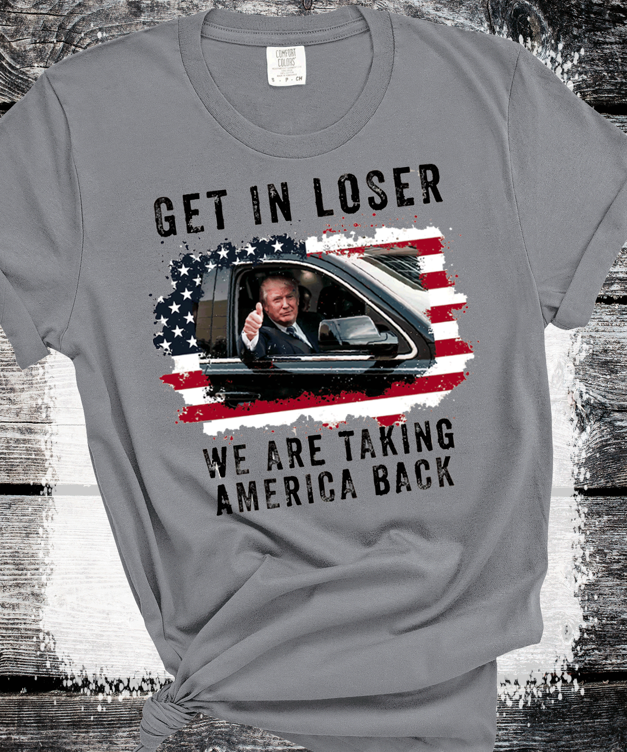 Trending Get in Loser we are saving American Donald Trump Shirts Trump Crewnecks