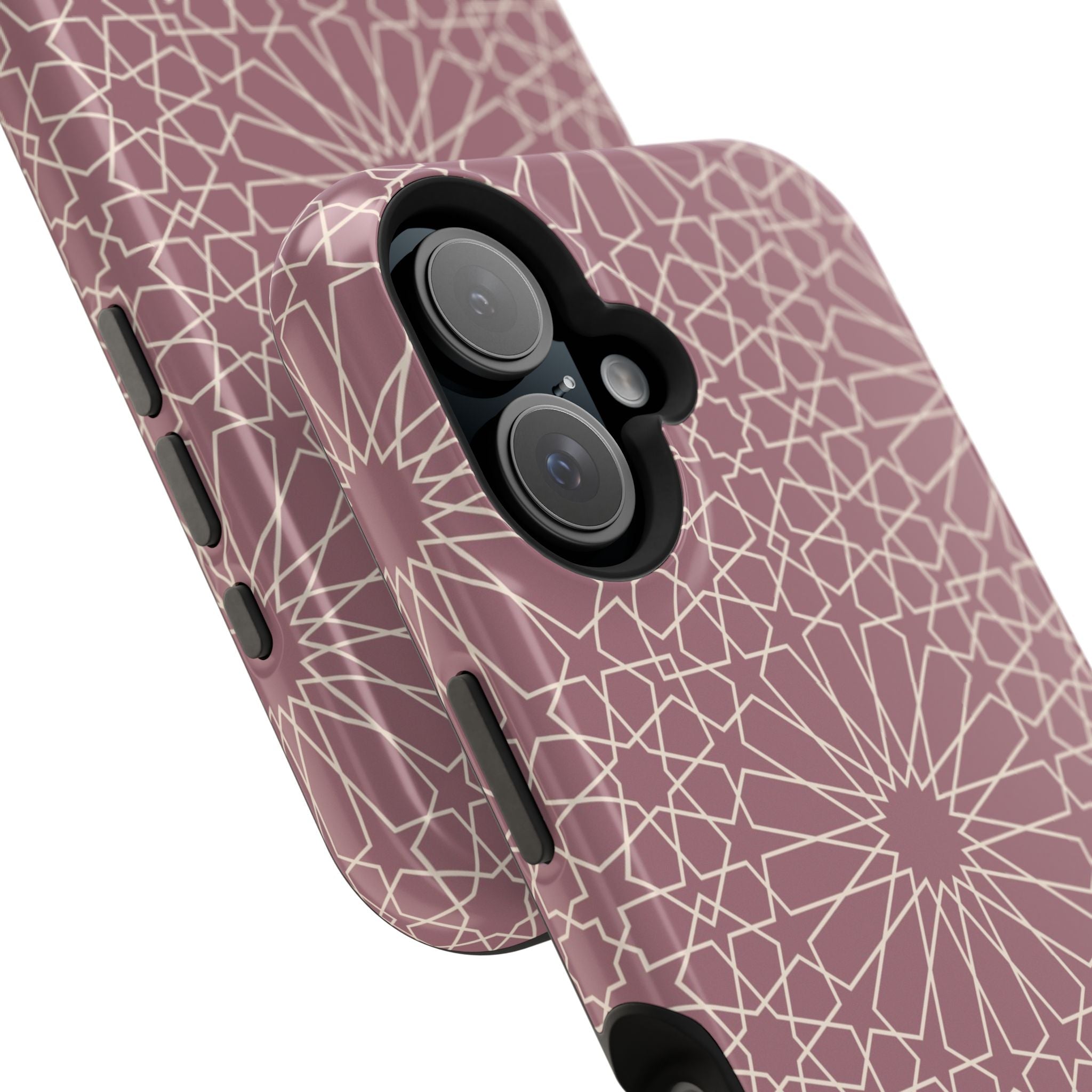 Pink Flower 🌸 Geometric Design Iphone Magnetic Tough Case