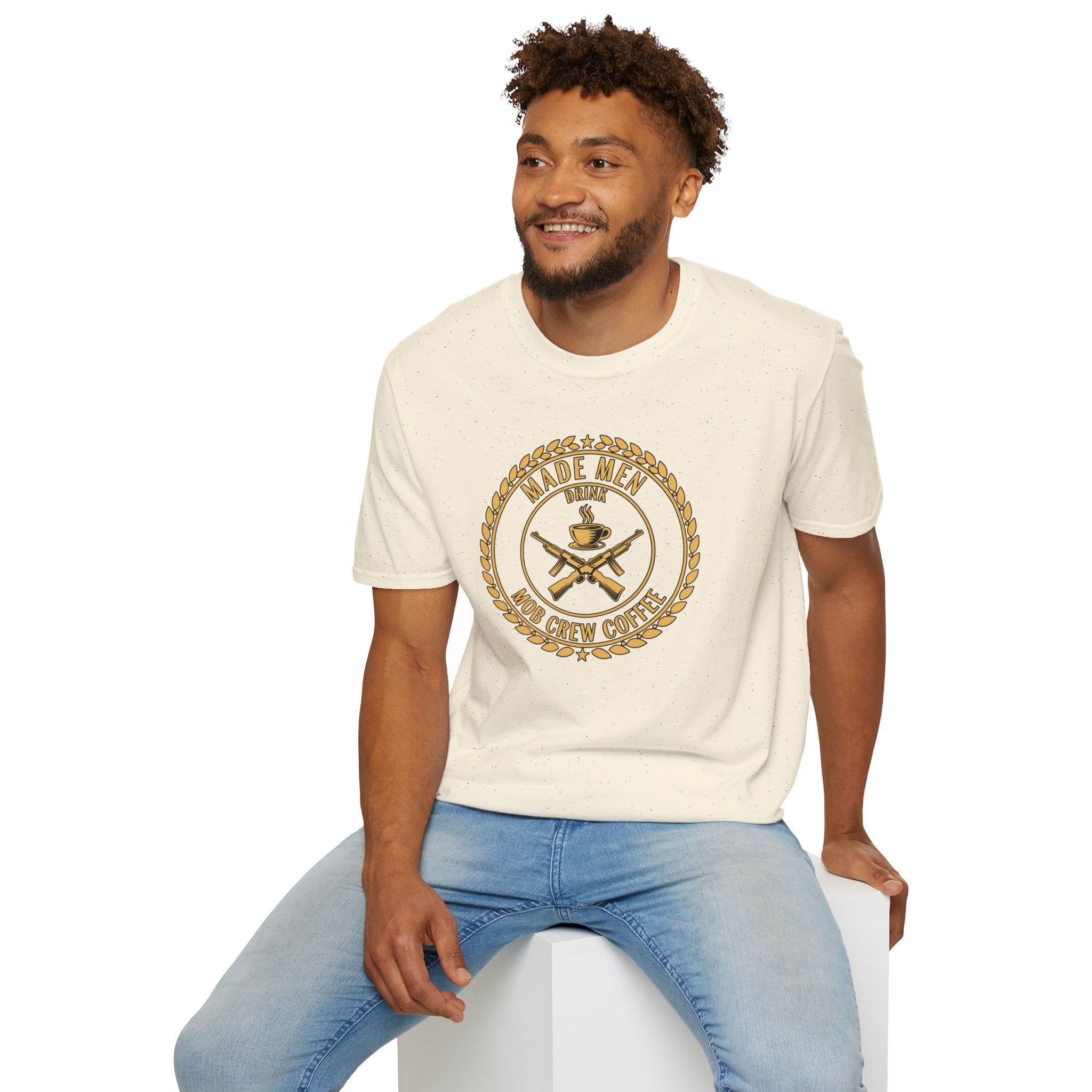 Mob Crew Made Men Drink Mob Crew Coffee T-Shirt - Perfect for Coffee Lovers