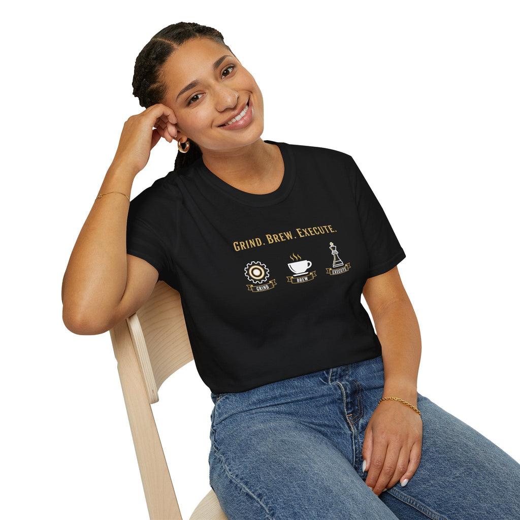 Grind Brew Execute T-Shirt - Mob Crew Passion Fuel for Success