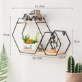 Shelf Wall Ins Grid Bedroom Living Room Decoration Wrought Iron Shelf Free Ornaments