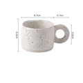 Ins Korean Style Mug Creative Retro Coffee Cup Handle Cup Breakfast Cup High-Value Water Cup Ceramic Cup Simple