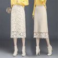 Two-sided Knit Bag Hip Skirt Spring And Autumn New High-waist Mid-length One-step Skirt