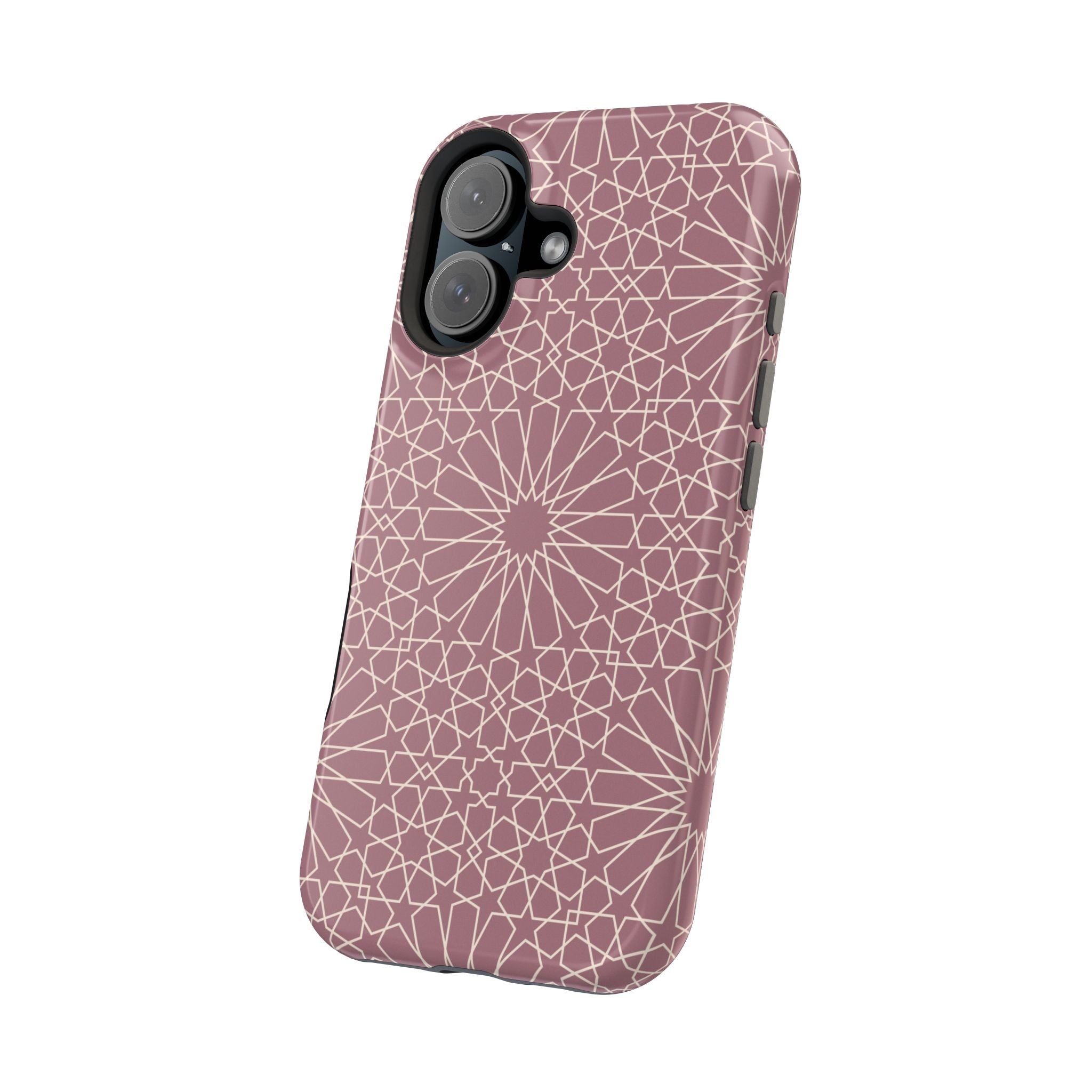 Pink Flower 🌸 Geometric Design Iphone Magnetic Tough Case