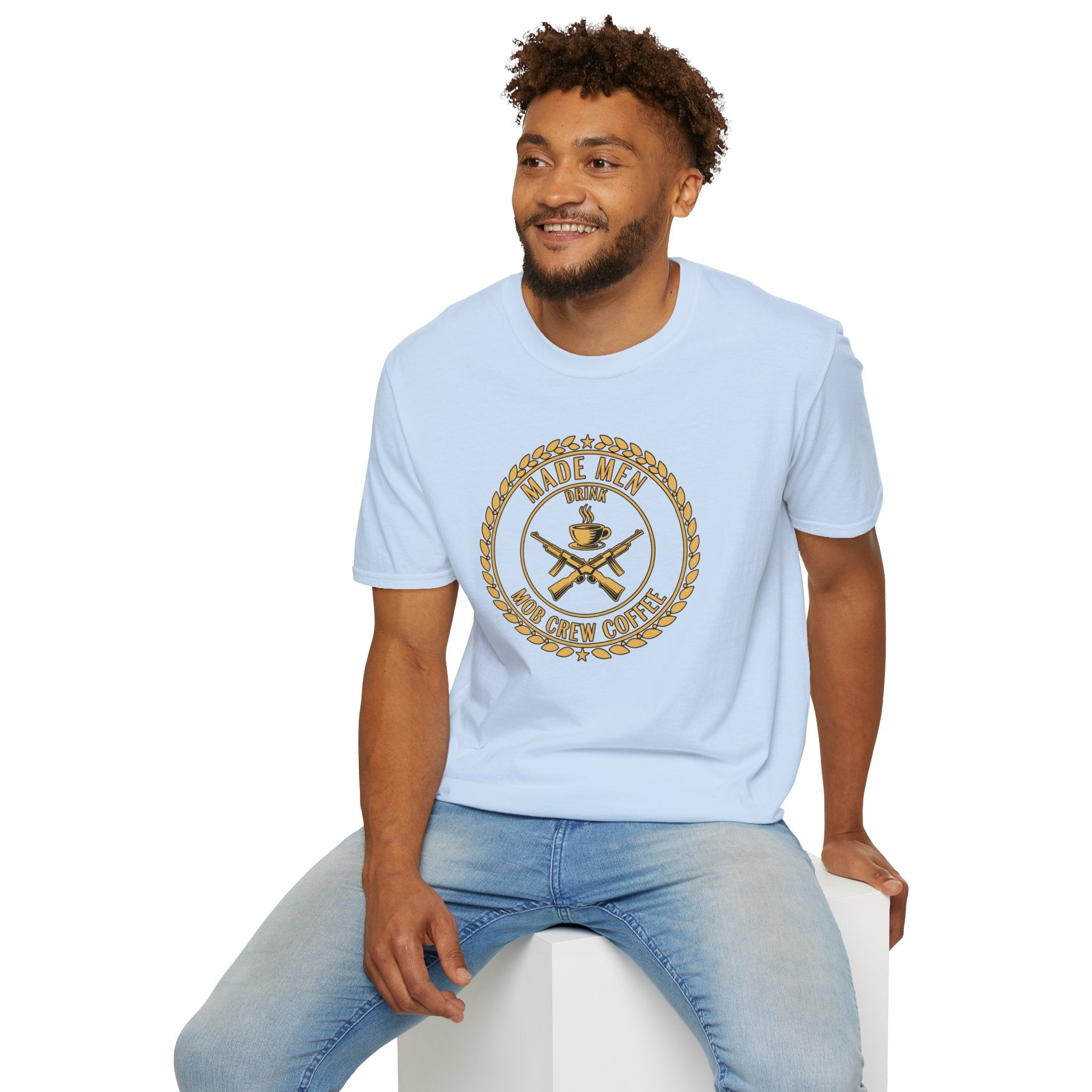 Mob Crew Made Men Drink Mob Crew Coffee T-Shirt - Perfect for Coffee Lovers