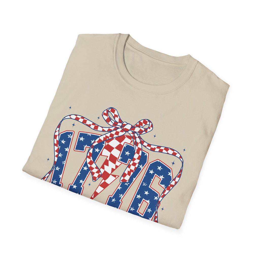1776 Patriotic Bow Tee | Vintage Americana Graphic Tee XS–5XL | 250th Anniversary
