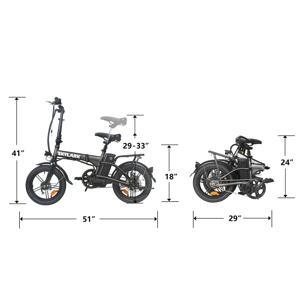 Nakto Skylark 2 Electric Bike 500W - Black