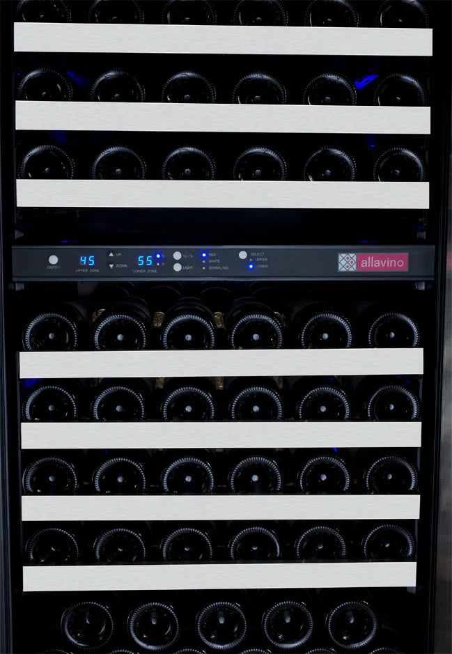 Allavino 47" Wide FlexCount II Tru-Vino Stainless Steel Side-by-Side Wine Refrigerator