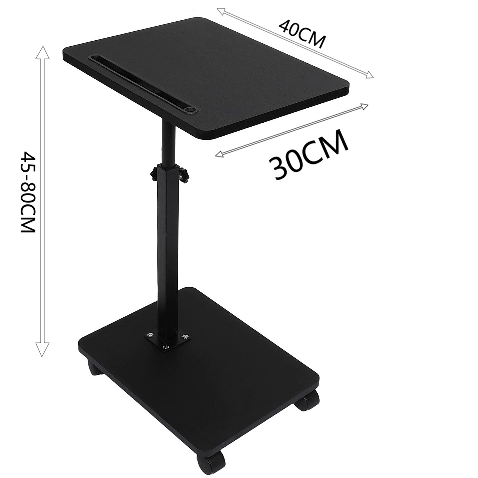 Adjustable Roller Movable Wood Table With Groove For Ipad F360 Rotating Tabletop Mobile Stand Home Office Tray Standing Rolling