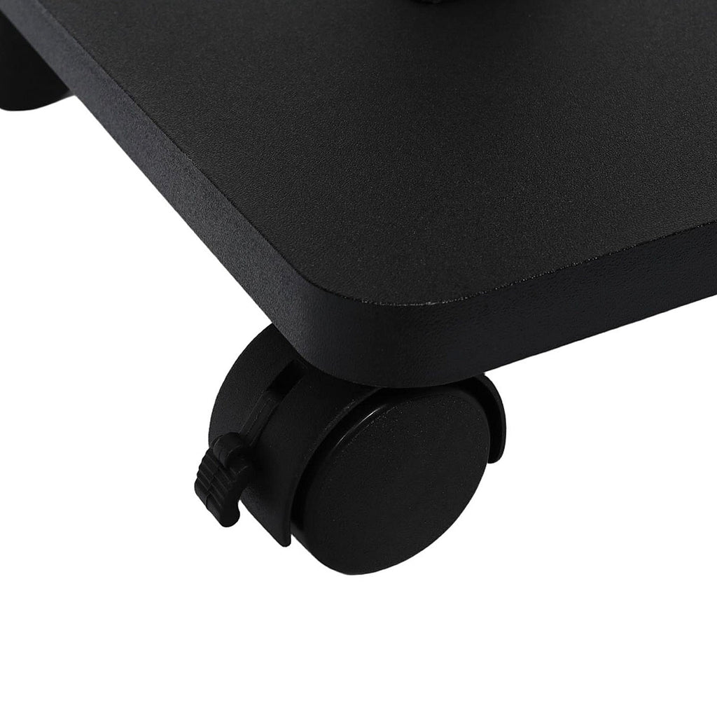 Adjustable Roller Movable Wood Table With Groove For Ipad F360 Rotating Tabletop Mobile Stand Home Office Tray Standing Rolling