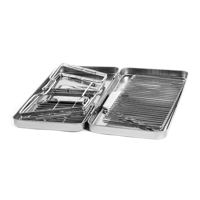 Stainless Steel 3-4 People Picnic Portable Foldable Barbecue Grill