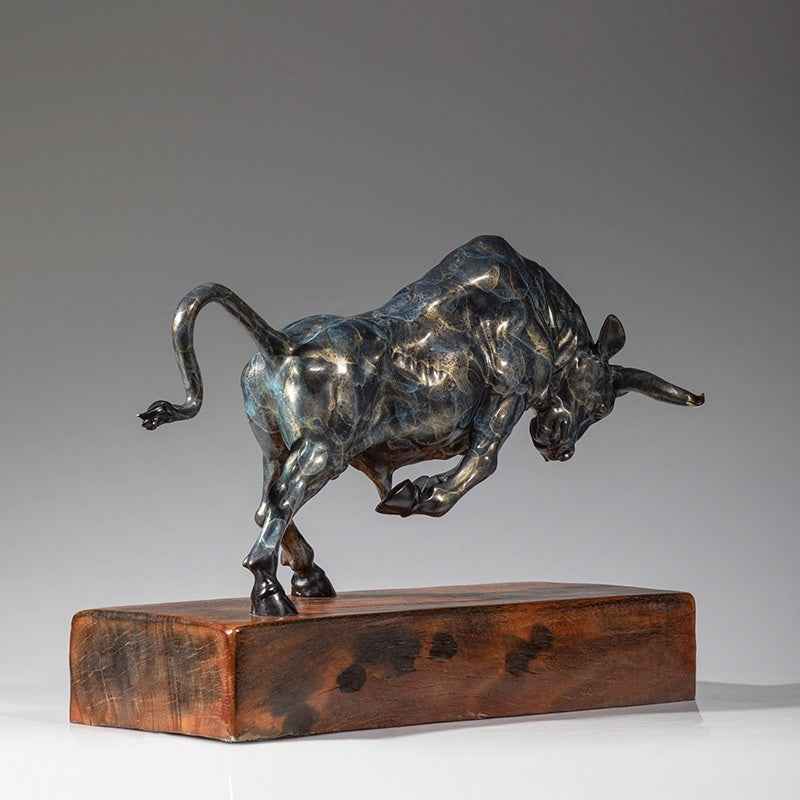 Bronze Ox Crafts Ornament Brass Cow Sculpture Copper Artwork Decoration