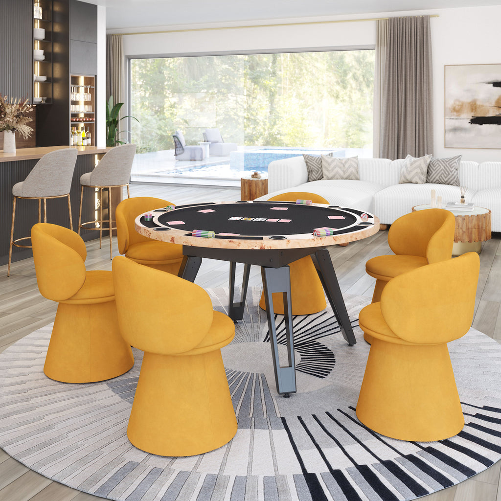 Zuo Mod Burl 2 in 1 Game Table - Poker Table and Dining Table Combo