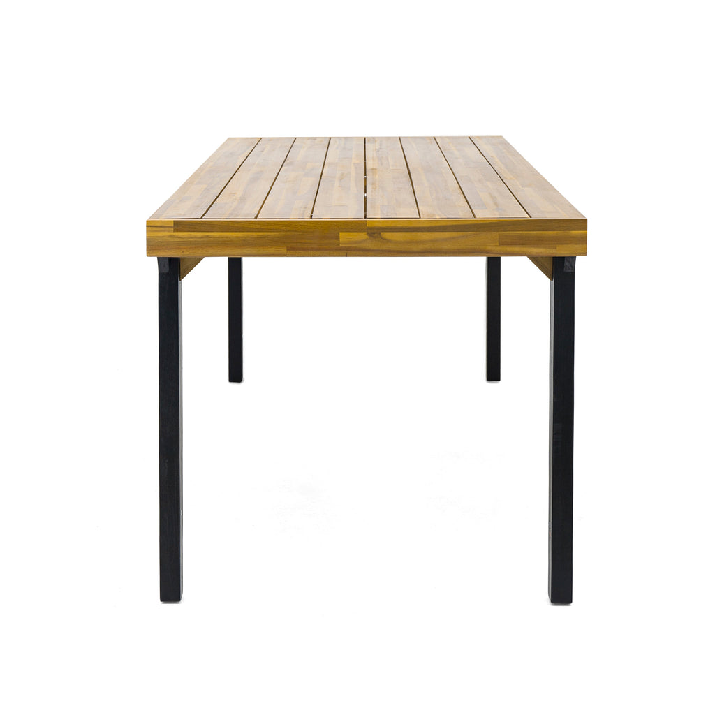 Acacia Wood Patio Dining Table, 69'L Rectangle Outdoor Table