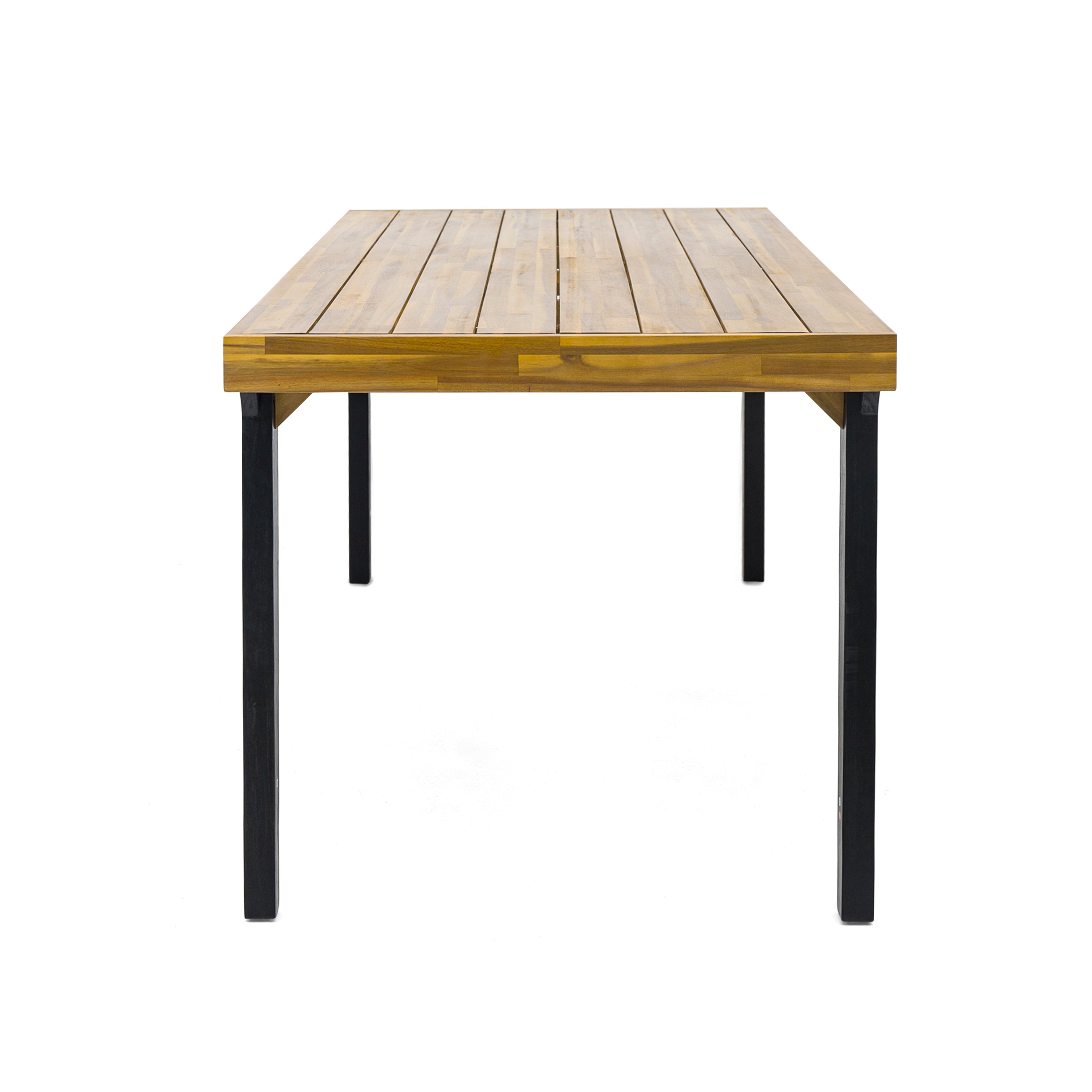 Acacia Wood Patio Dining Table, 69'L Rectangle Outdoor Table